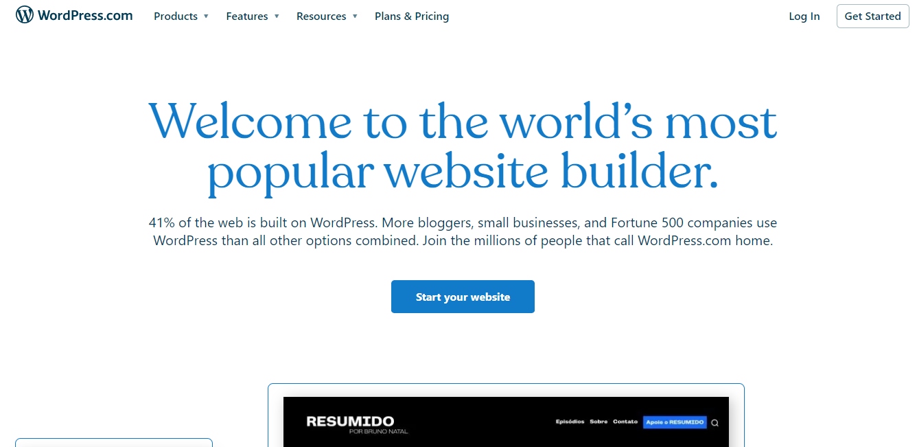 Creat a website with wordpress
